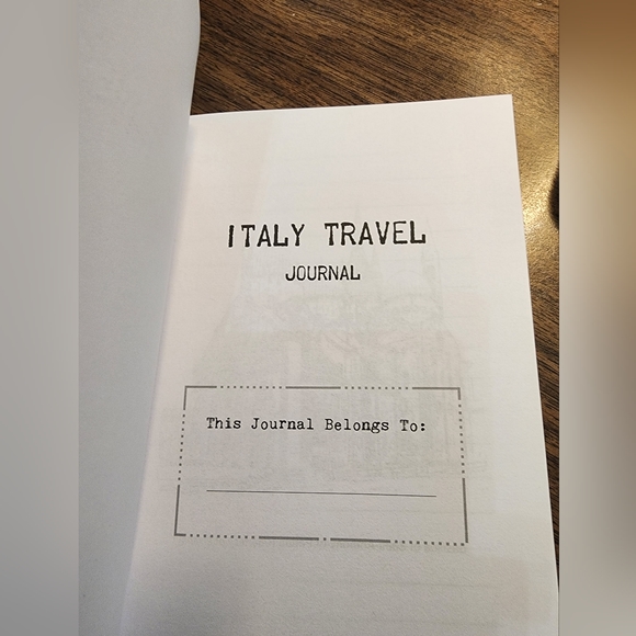 Italy Travel Journal: blank Travel diary - Picture 3 of 5
